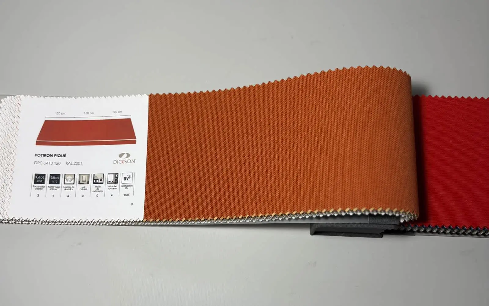 muestra de lona lisa